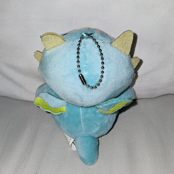 Ebros Small Furry Bones Skeleton Teal Scorchie Wyrmling Dragon Plush Toy 5" - Picture 6 of 10